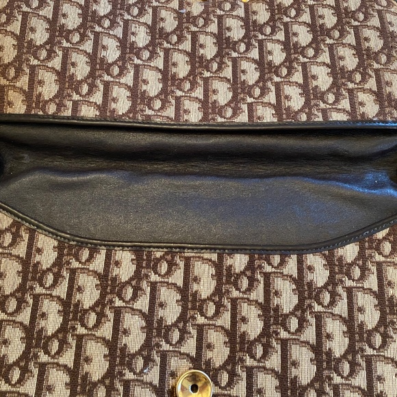 Vintage Christian Dior Trotter Brown Canvas clutch - Picture 4 of 10